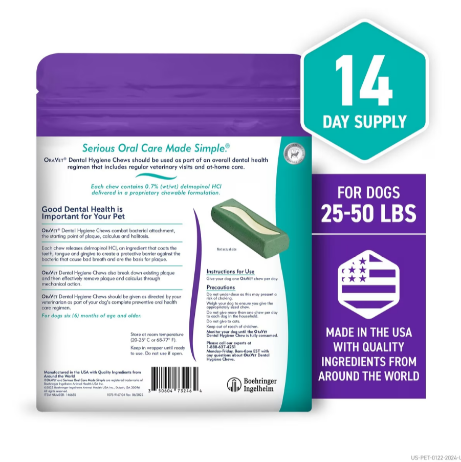 OraVet Hygiene Dental chews for Medium dogs